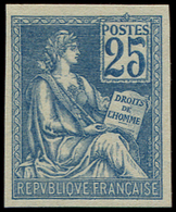 (*) NON DENTELES - (*)  114d  Mouchon, 25c. Bleu, TB - Non Classés