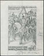 EPREUVES D'ARTISTES ET D'ATELIER -  1579   Jeanne D'Arc, Maquette Au Crayon Noir, Format 21 X 27, Signée Decaris, TB - Epreuves D'artistes