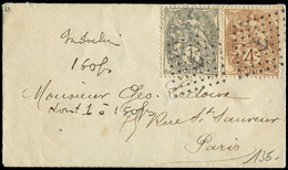 Let LETTRES DU XXe SIECLE - Let  N°107 + 110 Obl. ANCRE S. Env., Mention Indochine, Pour Paris, TB - Storia Postale