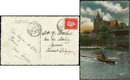 Let LETTRES DU XXe SIECLE - Let  N°693 2f.40 Obl. NEUBLANS 15/8/45 S. CP Pour La Belgique, TB - Storia Postale