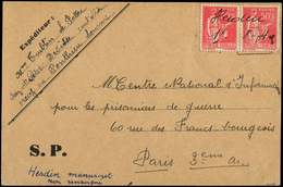 Let Guerre 1939/1945 - Let  N°283 (2) Obl. Manuscrite "Hesdin 15/8/40" Sur CP, TB - Guerre De 1939-45