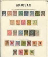 (*) (*)  ANJOUAN 1/13, 14/19 Et 20/30 : Série Groupe De 1892/93, N°5, 7, 10, 17, 18 Obl., Sur FA, TB - Autres & Non Classés