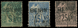BENIN 4, 6 Et 8 : 5c., 15c. Et 25c. De 1892, Obl., TB - Autres & Non Classés