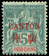 * *    CANTON 4 : 5c. Vert, Surcharge Rouge, TB. C - Autres & Non Classés