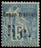 * *    CONGO 2 : 5c. Sur 15c. Bleu, TB - Autres & Non Classés