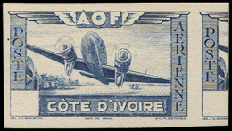 COTE D'IVOIRE PA Type E De 1942, Essai En Bleu NON DENTELE, SANS Faciale, Papier Carton, TB - Autres & Non Classés