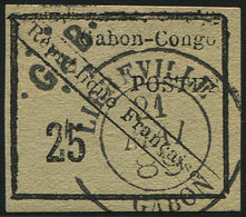 GABON 15 : 25c. Noir Sur Vert Obl. 21/5/89, Cl., Aspect TB - Autres & Non Classés