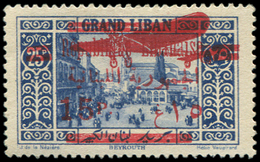 * *    GRAND LIBAN PA 36A : 15p. Sur 25p. Bleu, T II, TB - Autres & Non Classés