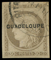 GUADELOUPE 12 : 30c. Brun, Obl., TB - Autres & Non Classés