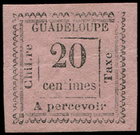 * *    GUADELOUPE Taxe 9 : 20c. Rose, TB - Autres & Non Classés