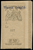 * *    GUADELOUPE Effet De Commerce De France N°291 : 8f.50c. Surch. "TARIF TRIPLE" Bleu Spécifique Guadeloupe, Rare Et  - Autres & Non Classés