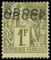 * *    OBOCK 20aB : 1f. Olive, DOUBLE Surcharge, TB - Other & Unclassified