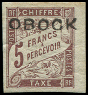 ** **   OBOCK Taxe 18 : 5f. Marron, TB. Br - Other & Unclassified