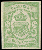 (*) (*)  ALLEMAGNE (ANCIENS ETATS) OLDENBOURG 10 : 1/2g. Vert-mousse, TB. C - Oldenbourg