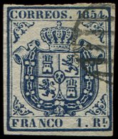 ESPAGNE 30 : 1r. Bleu, Oblitéré, TB. Br - Oblitérés