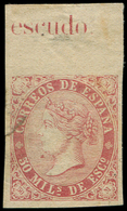 (*) (*)  ESPAGNE 97 : 50m. Brun-lilas, Essai En Rose, Haut De Feuille, Rare, TB - Oblitérés