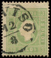 ITALIE (ANCIENS ETATS) LOMBARDO-VENETIE 12 : 3s. Vert, Obl., TB - Lombardo-Vénétie