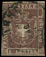 ITALIE (ANCIENS ETATS) TOSCANE 17a : 1c. Violet-lilas, Obl., Au Filet, TB. C - Toscane