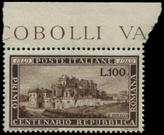 ** **   ITALIE 537 : 100l. Brun, TB - Oblitérés