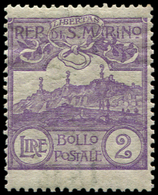 ** **   SAINT MARIN 44 : 2l. Violet, Mont Titau, TTB - Neufs