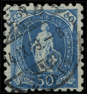 SUISSE 84 : 50c. Bleu, Obl., TB - 1843-1852 Timbres Cantonaux Et  Fédéraux