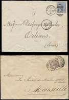 Let Let  Gibraltar, 2 Lettres Affr. TP De Grande-Bretagne Obl. Duplex A26, 1882-85, TB - Collections