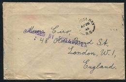 CANADA NANOOSE BAY GB LONDON WRECK 1945 SCYTHIA RUSSIA COUNT KIRCHHOFF - Sobres Conmemorativos