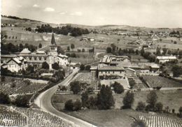 CPSM Dentelée - CHENAS (69) - Vue Aérienne Du Centre-Bourg Viticole En 1968 - Chenas