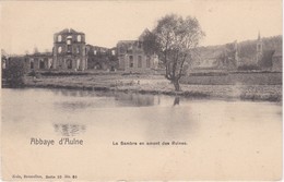 CPA BELGIQUE Gozée. Abbaye D'Aulne, La Sambre En Amont Des Ruines - Thuin