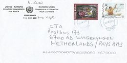 Rwanda 2002 Kigali Genocide Fishing FAO UN Economic Commission Cover - Used Stamps