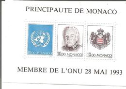 Principauté De Monaco Membre De L'ONU 28 Mai 1993 - Autres & Non Classés