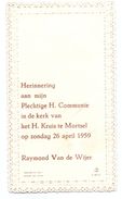 Devotie - Devotion - Communie Communion - Raymond Van De Wijer - Mortsel 1959 - Comunioni