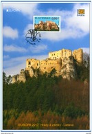 Slovakia - 2017 - Europa CEPT - Castles And Palaces - Lietava - Collector Sheet - Covers & Documents