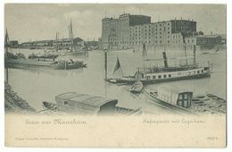 Mannheim Hafenpartie Mit Lagerhaus Um 1900 - Mannheim