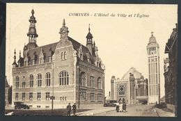 CPA - COMINES - Hôtel De Ville Et Eglise    // - Comines-Warneton - Komen-Waasten