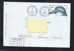 TAAF 1-1-1994 ALFRED FAURE CROZET Prion De Salvin Oiseau FDC - Storia Postale