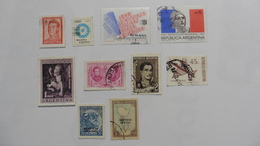 Argentine :10 Timbres Oblitérés - Collections, Lots & Séries