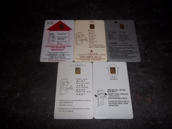 JOLI LOT 5 CLES D'HOTEL A PUCE CHINE T.B.E !!! - Hotel Key Cards