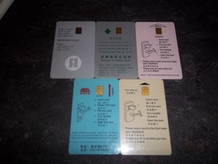 JOLI LOT 5 CLES D'HOTEL A PUCE CHINE T.B.E !!! - Hotel Key Cards