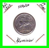 ESPAÑA  MONEDA DE 10 CENTIMOS .  ALUMINIO  AÑO  1953 - 10 Centiemen