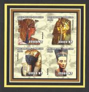 Mozambique NON DENTELÉ Egyptologie Egypte Tutankhamun Nefertiti  2002 ** Moçambique IMPERFORATED Egyptology ** - Egyptology