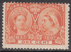 CANADA     SCOTT NO. 51    MINT HINGED     YEAR 1897 - Unused Stamps