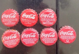 Lot Of 7 Different Vietnam Viet Nam Coca Coke Crown Cap / Kronkorken / Chapa / Tappi / Capsule - Cappellini, Berretti, Visiere, …