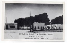 USA--Kansas--COLBY--Corve-in Court  & Barber Shop (coiffeur,barbier)--carte Publicitaire ........pas Très Courante - Autres & Non Classés