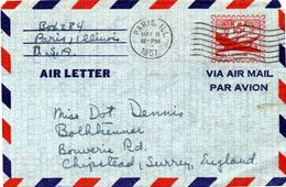 USA 1951 Entire Airletter With 10c Airliner Impression. Used - 1941-60