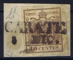 Osterreich Lombardei Venetien 1850 Mi 4 Cancel CARATE LARIO  Sa 13 Points Muller 85 Points Signed E + A Diena - Used Stamps
