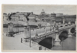 LAZIO - ROMA - PONTE VITTORIO EMANUELE II - FOTO B/N 1937 - EDIZ. CAPELLO MILANO - NUOVA NON VIAGGIATA - - Ponts