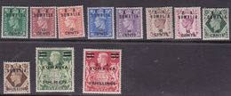 Italy-Occupied Colonies-British Occupation S 21-31 1950 British Stamps Overprinted B.A Somalia, MNH - British Occ. MEF