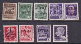 Italy-WW II Occupation -Yugoslavian Occupation-Istria, 1945 S 22-30, Mint Hinged - Occup. Iugoslava: Istria