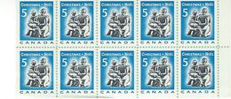 CANADA, 1968, Bookletpane  65, Christmas, Margin At Right - Booklets Pages